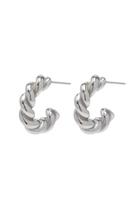 HJaneJewels Silver Twist Hoops