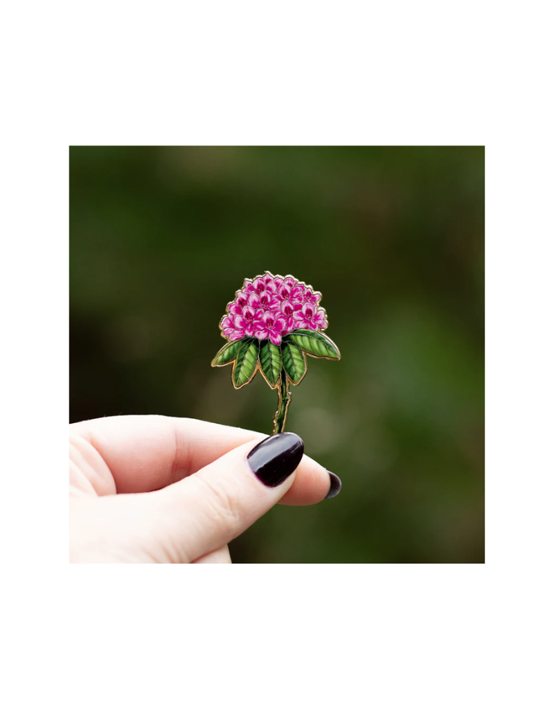 The Gray Muse Coast Rhododendron Floral Enamel Pin