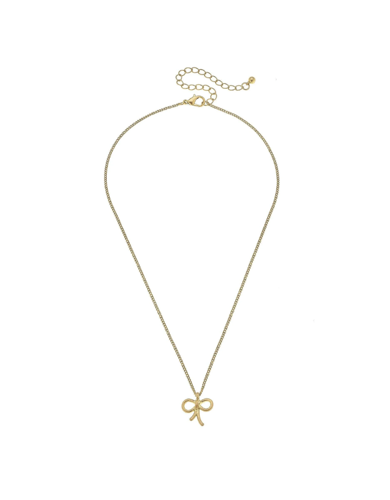 Canvas McKenna Bow Necklace