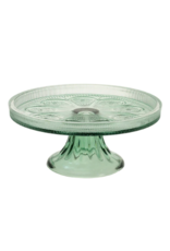 Boston International Sage Glass Cake Stand