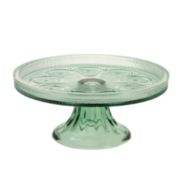Boston International Sage Glass Cake Stand