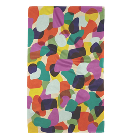 Geometry Colorful Pebbles Tea Towel