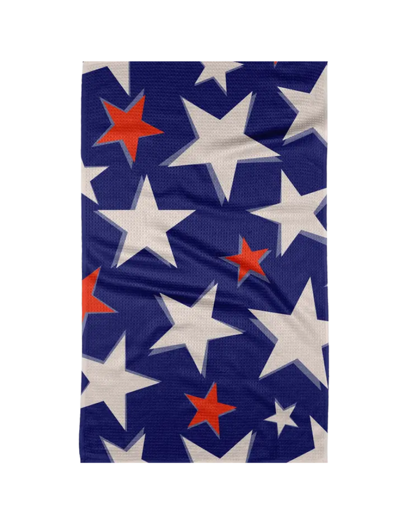 Geometry Shadowed Stars Tea Towel