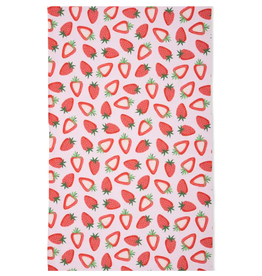 Geometry Sweet Strawberry Tea Towel