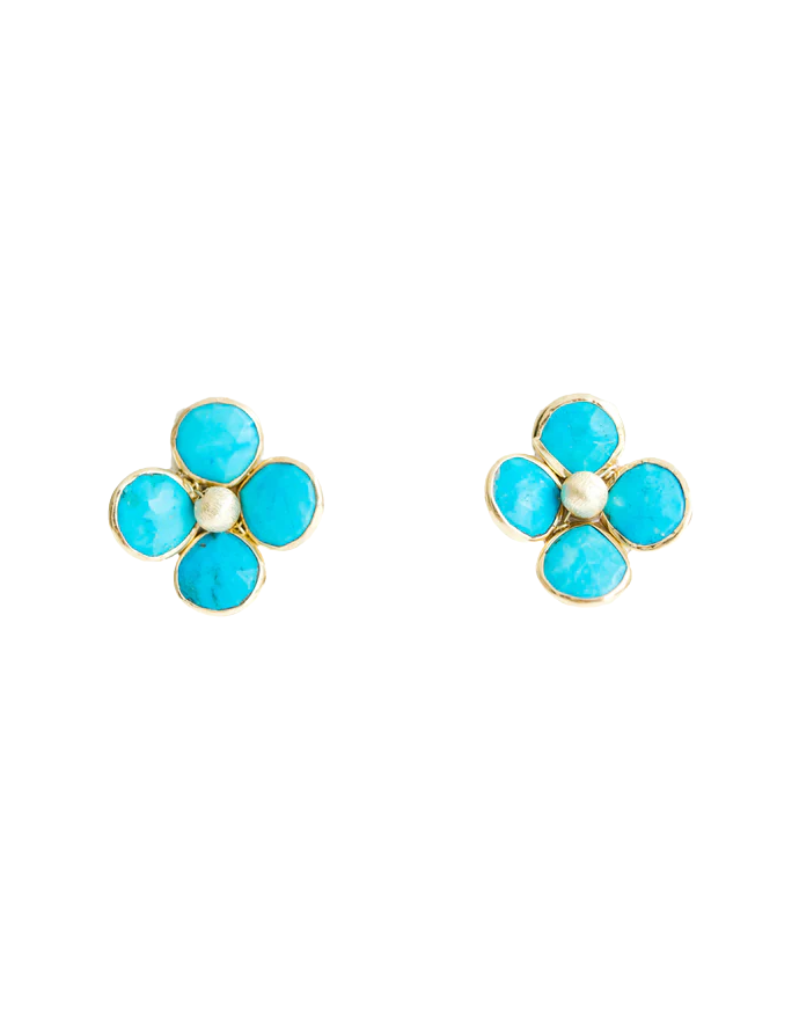 Kori Green SALE Turquoise Petal Flower Earring