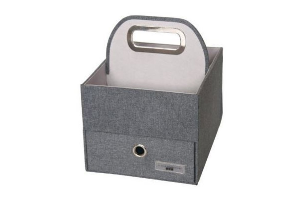JJ Cole Diapers And Wipes Caddy In Slate Heather