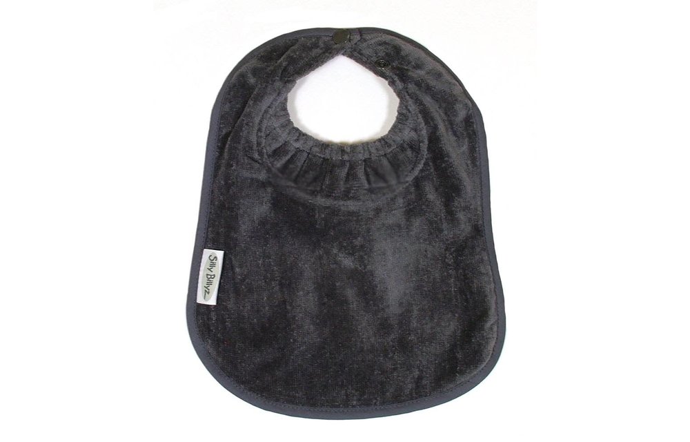 SillY BillyZ Snuggly Toweling Biblet 0-2 Years In Dark Grey