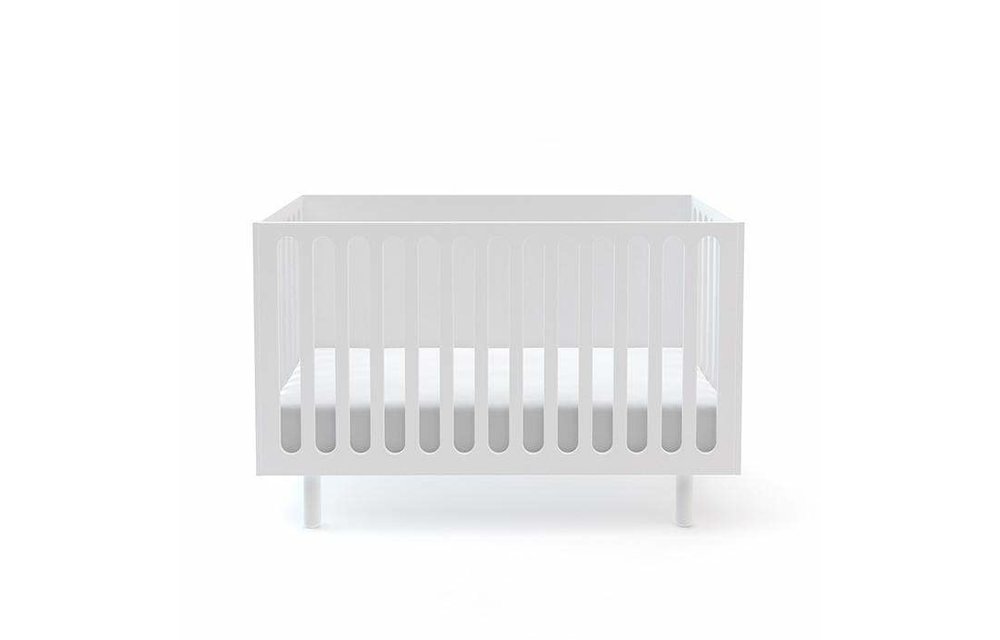 Oeuf Fawn 2 In 1 Bassinet -Crib System In All White