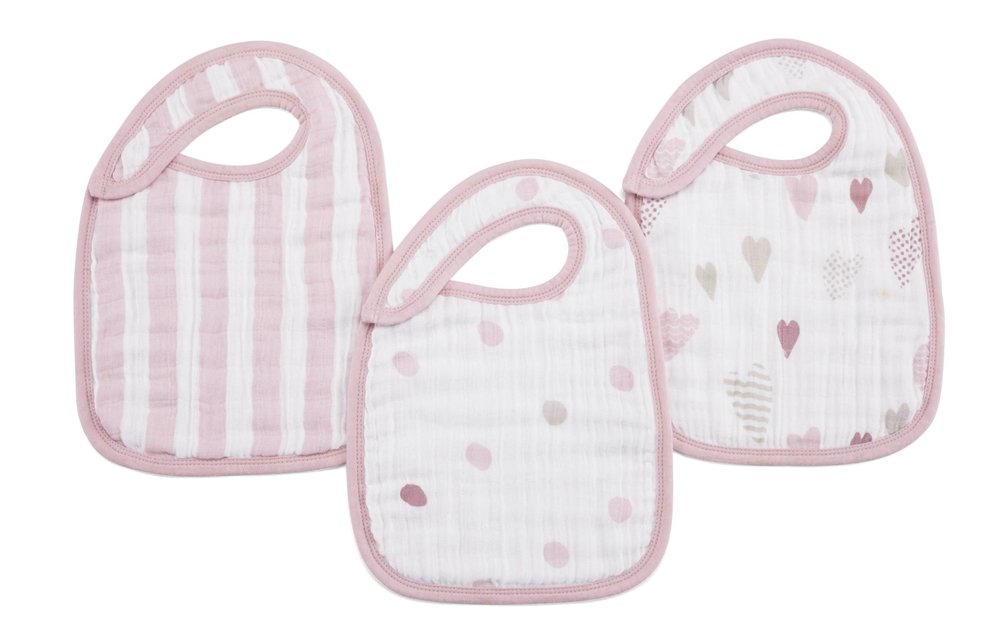 aden + anais Heart Breaker Snap Bibs (3 Pack)