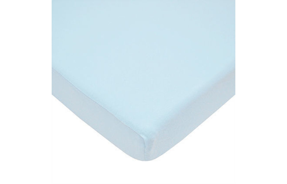 American Baby Pack N Play Value Jersey Sheet- Blue