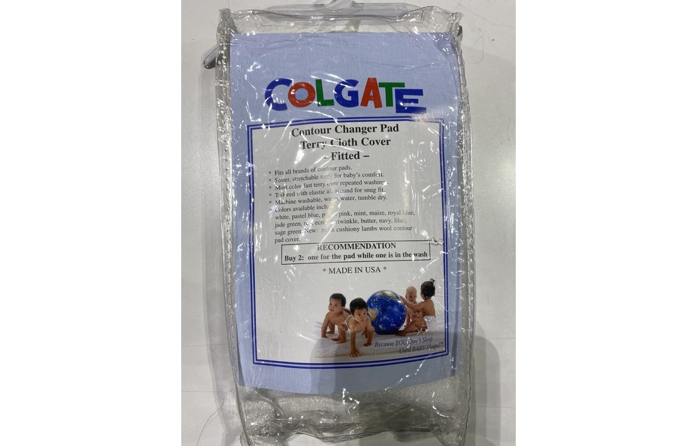 Colgate Terry Contour Changing Pad Cover In White