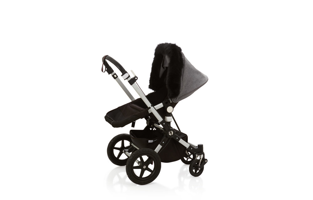 Baby Frr Fur For Stroller In Black