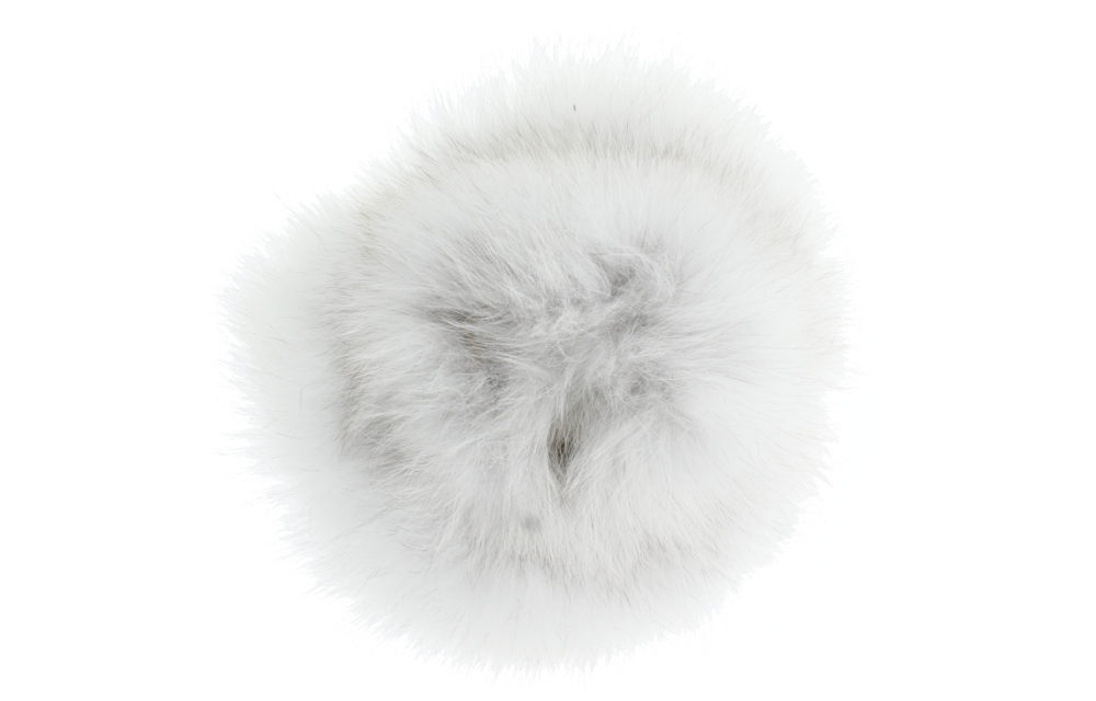 Baby Frr Fur For Stroller In White With Black Tips (Natural Bl)