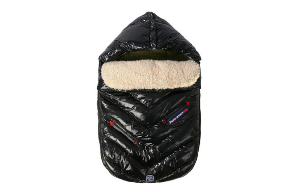 7 A.M. Enfant Polar Igloo Toddler Footmuff In Black - 12 Month-2 Toddler