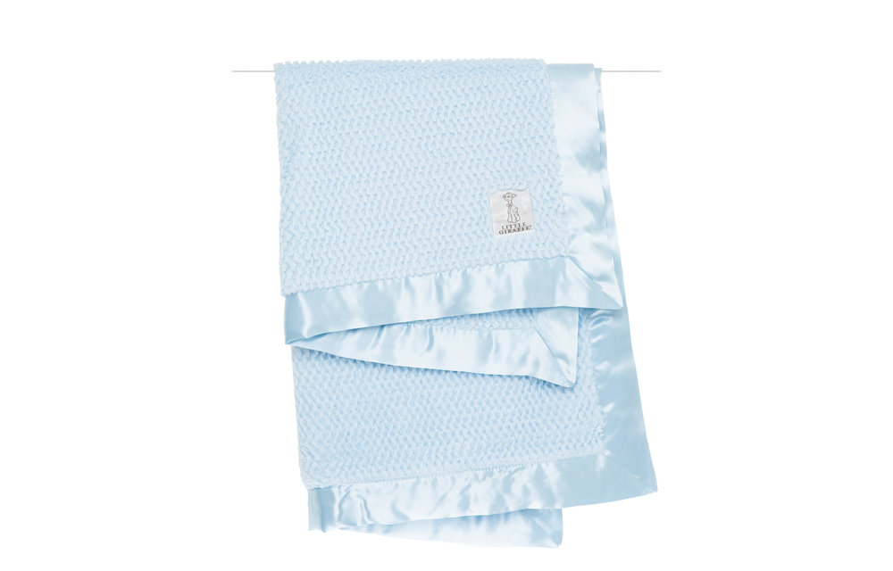 Little Giraffe Luxe Twist Blanket In Blue