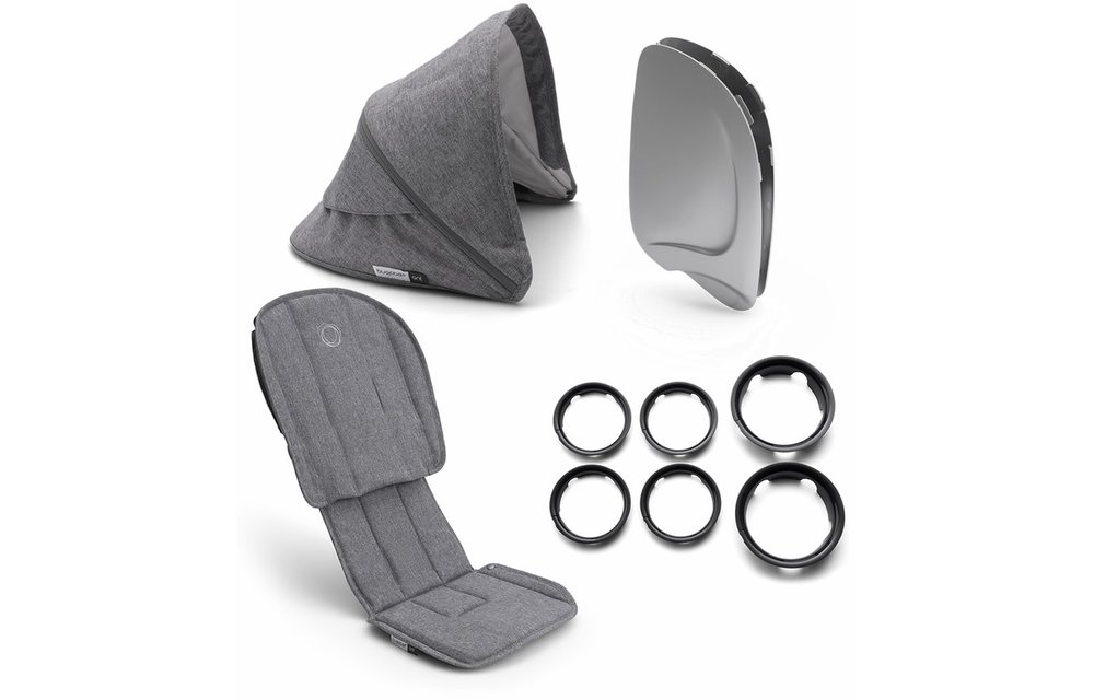 Bugaboo Ant Style Set Complete In Grey Melange-Grey Melange