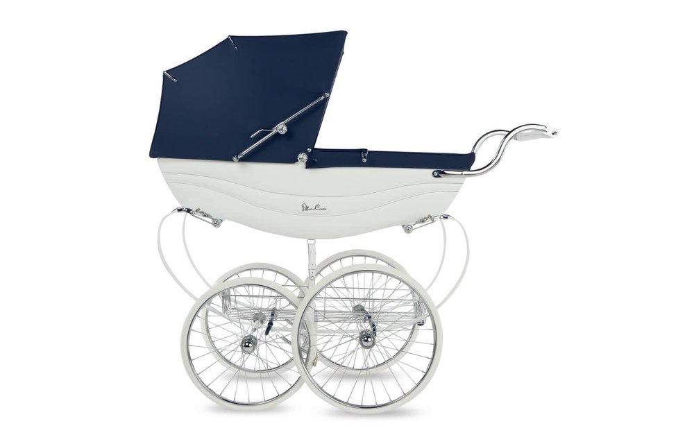Silver Cross Balmoral Carriage In White-Navy