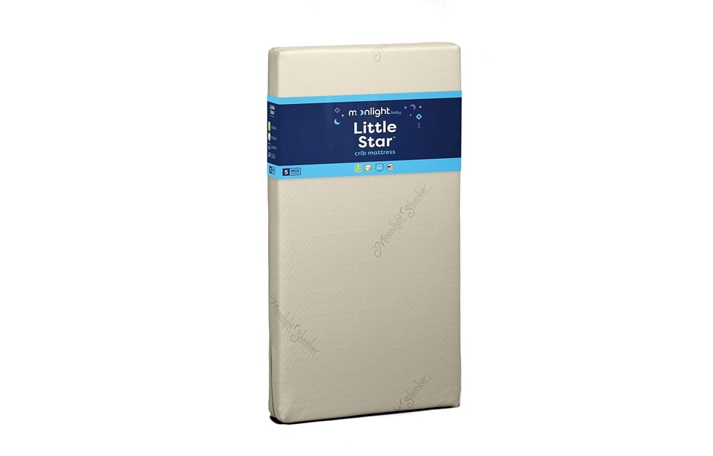 Moonlight Slumber Little Star Crib Mattress w/ Synthetic Latex Toddler Side & Premium Cotton Cover