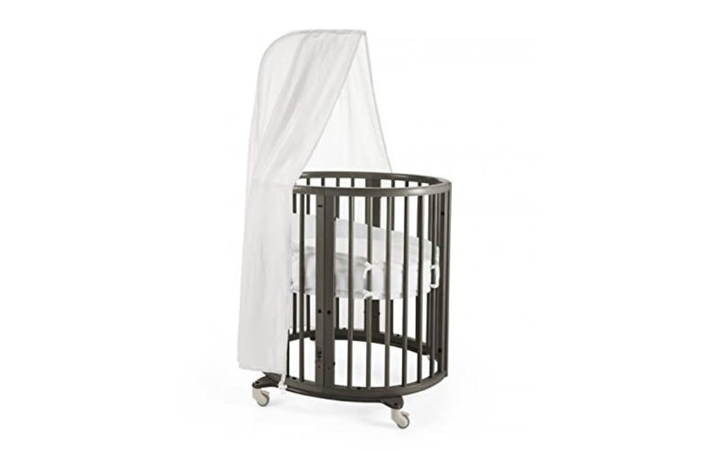 Stokke Sleepi Mini Bundle In Hazy Grey With Mattress Includes Drape Rod