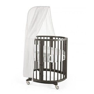 Stokke CLOSEOUT! Stokke Sleepi Mini Bundle In Hazy Grey With Mattress Includes Drape Rod