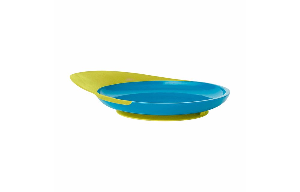 Boon Catch Plate With Spill Catcher Green/Blue