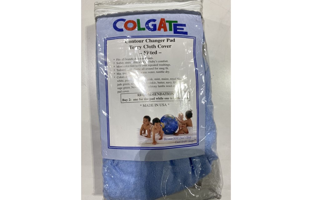 Colgate Terry Contour Changing Pad Cover In Blue