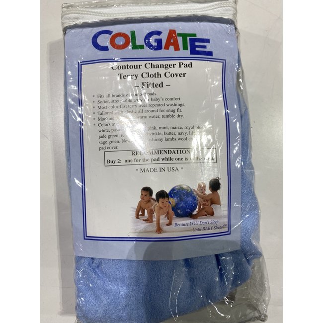 Colgate Terry Contour Changing Pad Cover In Blue