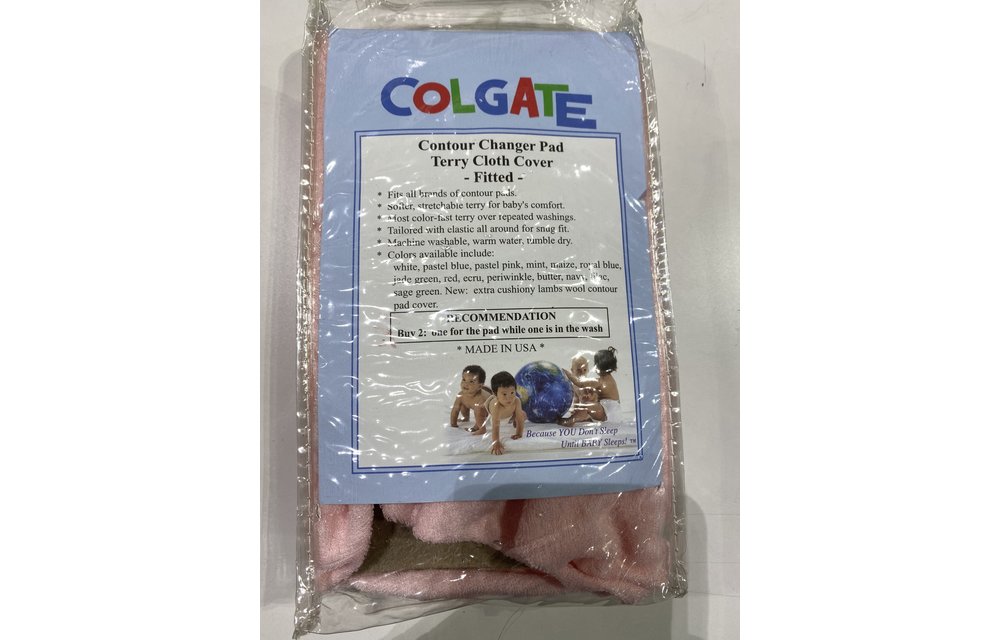 Colgate Terry Contour Changing Pad Cover In Pink