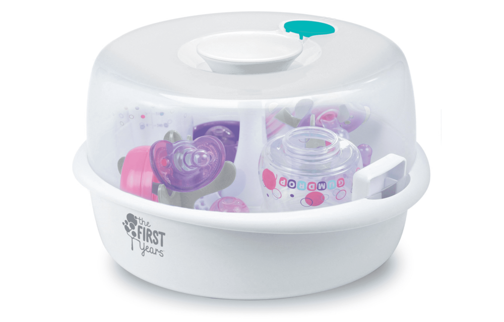 The First Years Simple Steam Microwave Sterlizer In Grey Accent