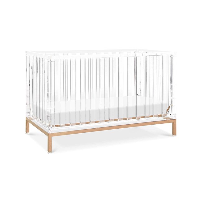 Nursery Works Luma Crib in Acrylic and Rose Gold