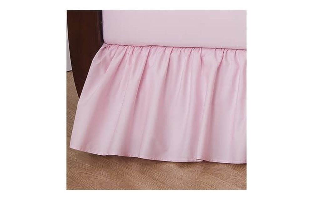 American Baby Crib Dust Ruffle Skirt In Pink