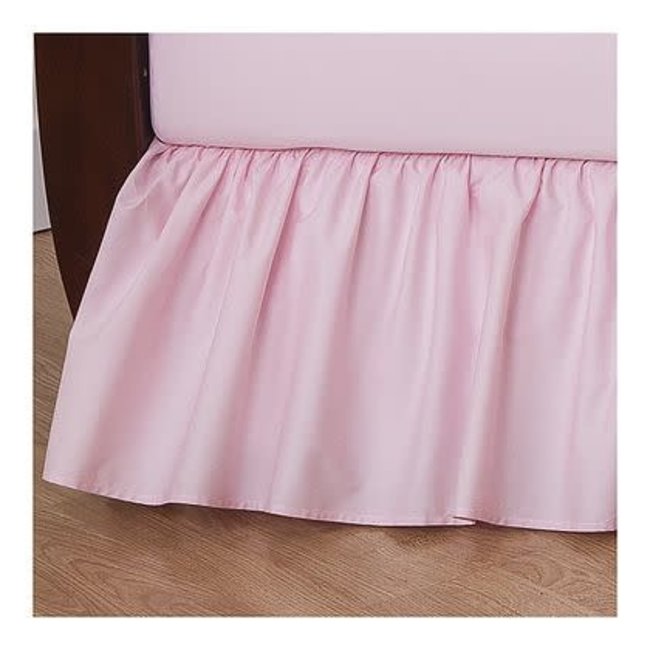 American Baby Crib Dust Ruffle Skirt In Pink