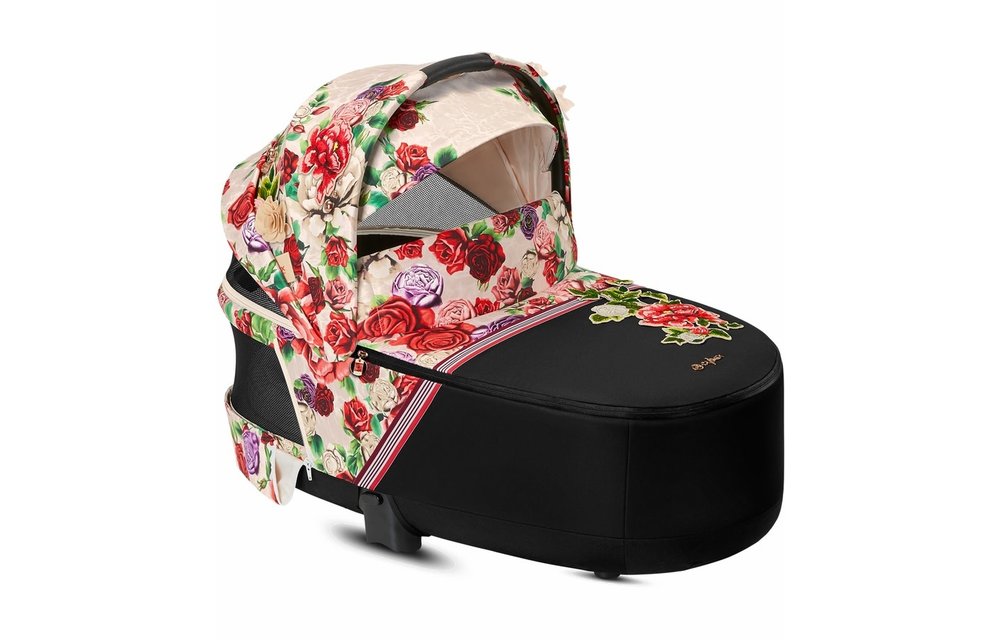 Cybex PRIAM 3 Lux Carry Cot Spring Blossom Light| black