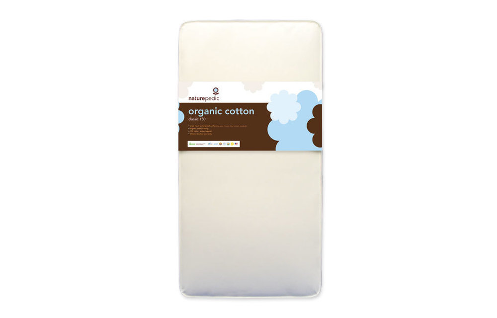CLOSEOUT!! Naturepedic Crib Mattress Organic Cotton Classic 150 Coils