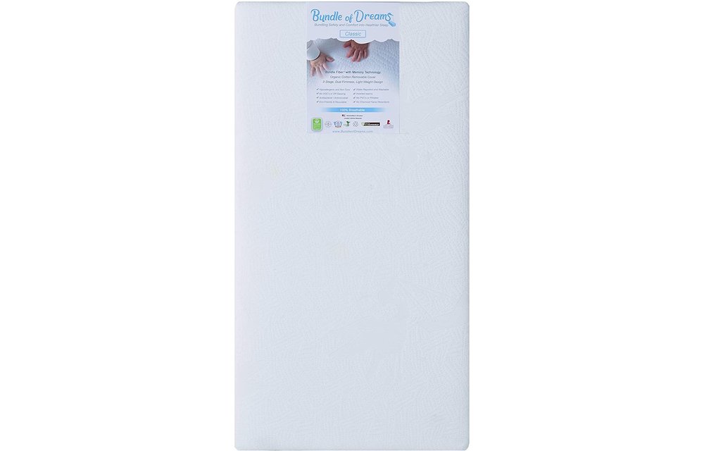 Bundle of Dreams Flagship 2 Stage Crib and Toddler Bed Mattress, Breathable, Hypoallergenic, Dual Sided