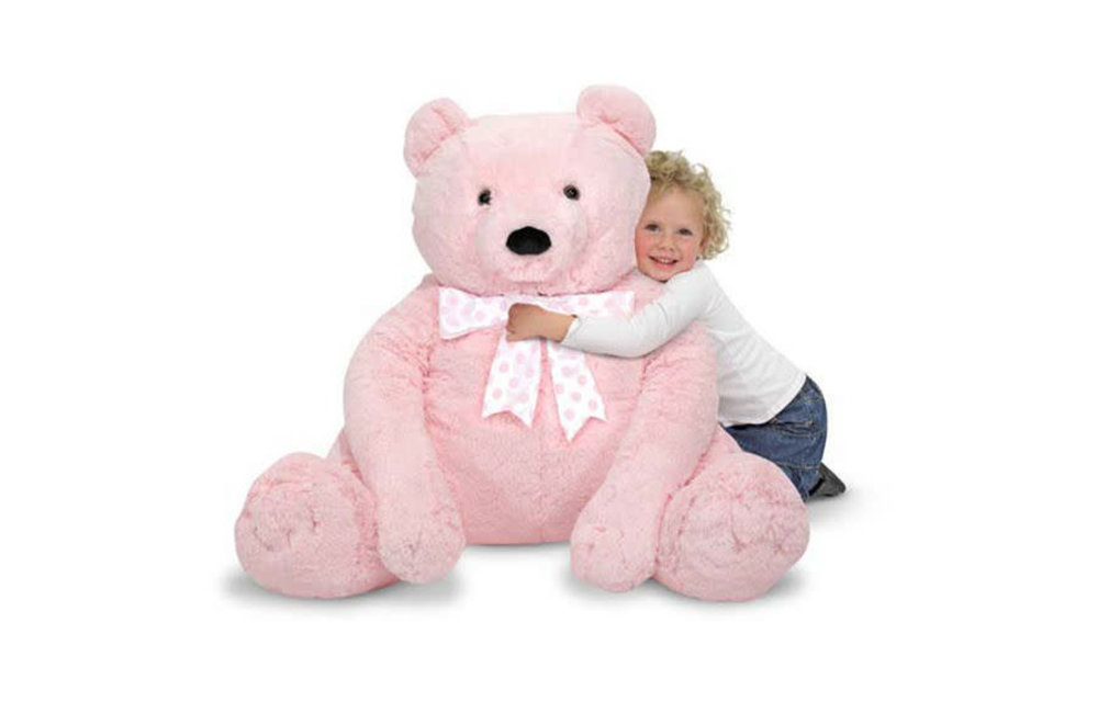 Melissa And Doug Plush Jumbo Pink Teddy Bear