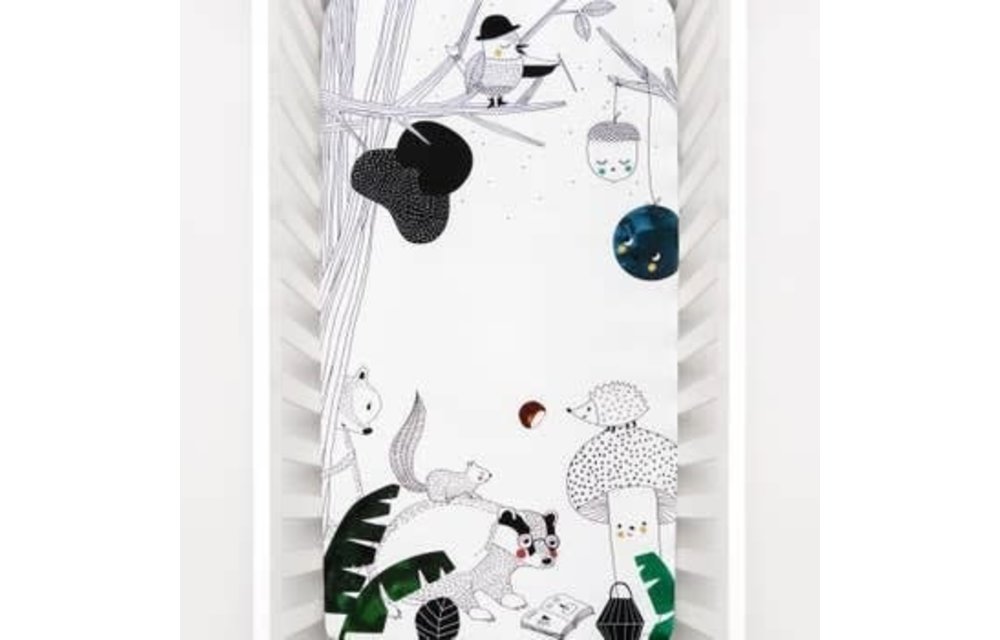 Rookie Humans Fitted Crib Sheet In Woodland Dreams