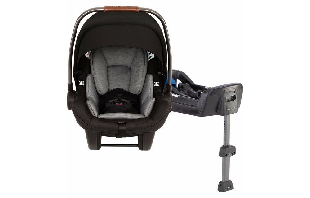 Nuna Pipa Lite Infant Car Seat In Caviar With Base