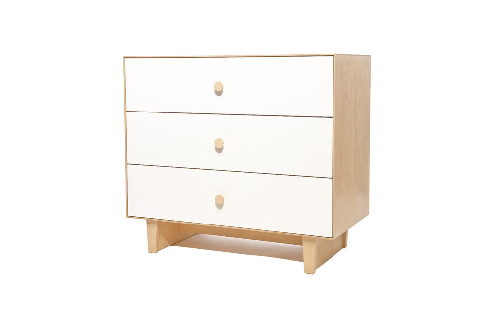 Oeuf Rhea 3 Drawer Dresser In Birch/ White
