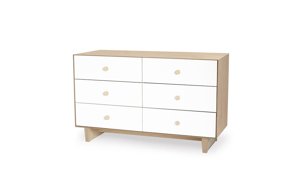 Oeuf Rhea 6 Drawer Dresser In Birch/ White