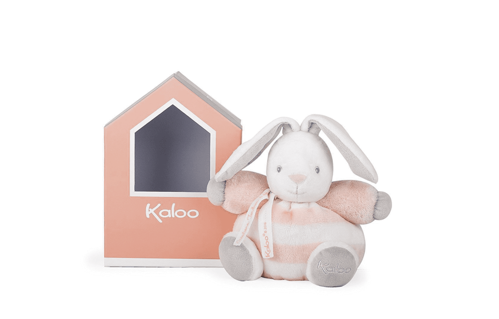 Kaloo Bebe Pastel Chubby Rabbit Peach and Cream" Toy (Small)
