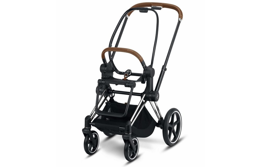 2020 Cybex PRIAM 3 Frame Included Seat Hardpart In Chrome/Brown Handle