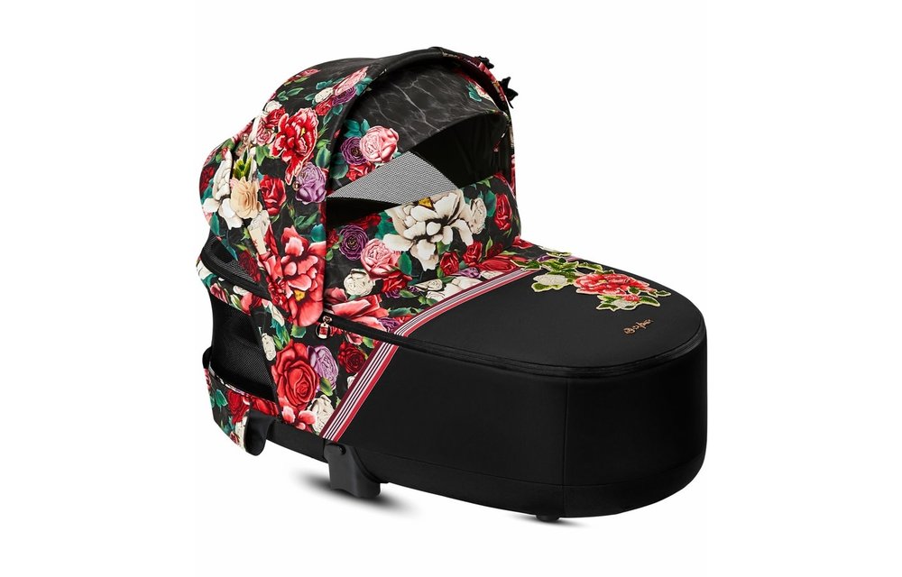2020 Cybex PRIAM 3 Lux Carry Cot Spring Blossom Dark | black