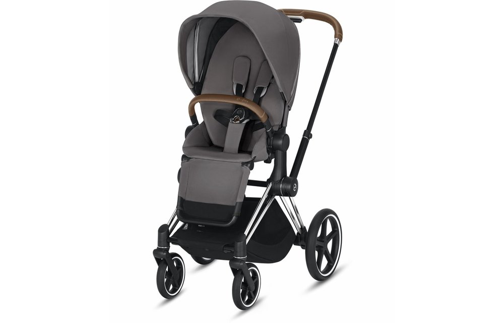 Cybex Priam 3 Stroller - Chrome/Brown/Manhattan Grey