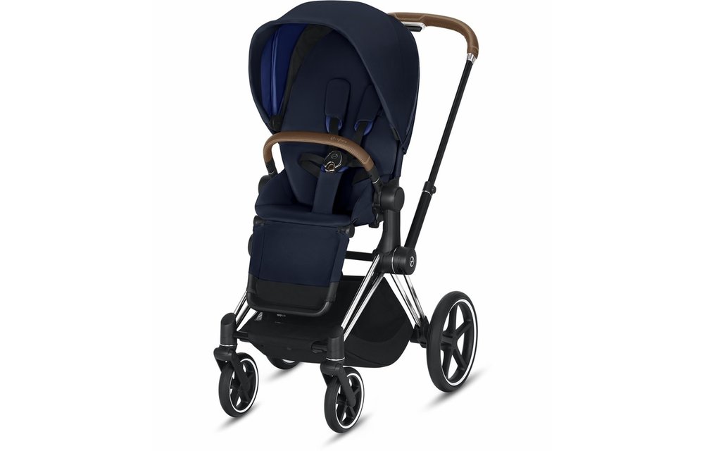 2020 Cybex Priam 3 Stroller - Chrome/Brown/Indigo Blue