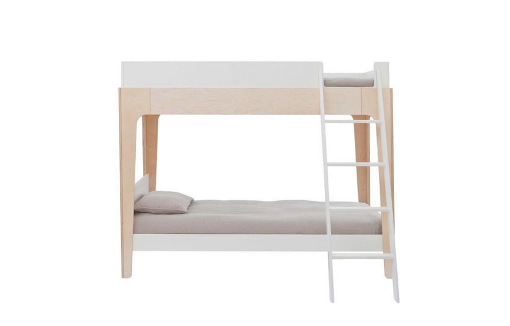 Oeuf Perch Collection Twin Bunk Bed In White/ Birch