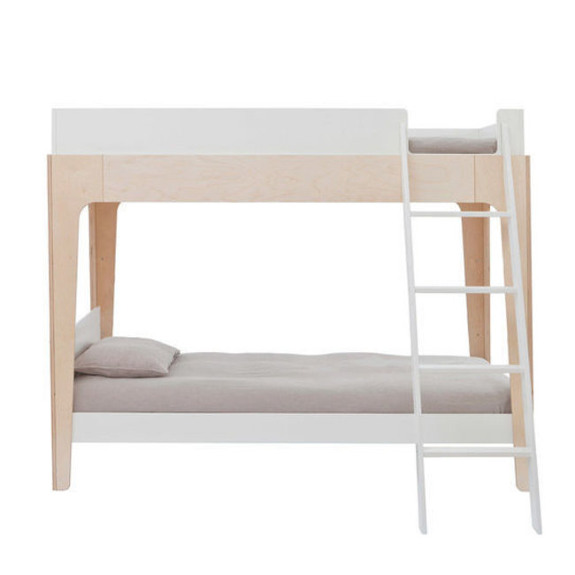 Oeuf Perch Collection Twin Bunk Bed In White/ Birch