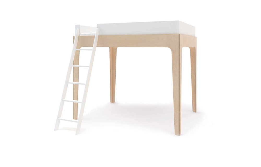 Oeuf Perch Collection Full Size Loft Bed In White/Birch
