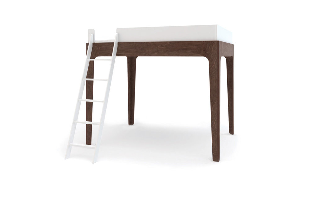 Oeuf Perch Collection Full Size Loft Bed In White/Walnut