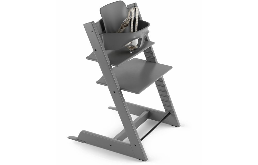 Stokke Tripp Trapp High Chair Set - In Storm Grey (Includes, Chair, Baby Set)